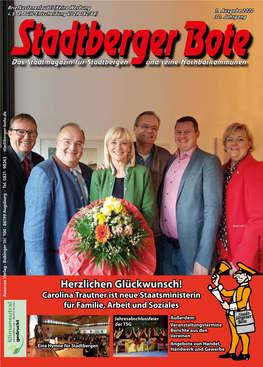 Das Stadtmagazin Für Stadtbergen Und Seine Nachbarkommunen Foto: Ingrid Strohmayr Ingrid Foto: Herzlichen Glückwunsch!