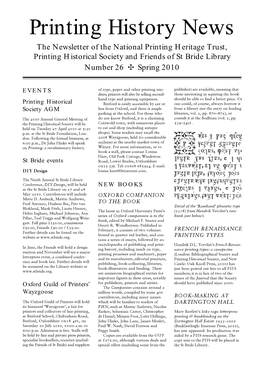 Printing History News 26