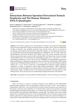 Interactions Between Spermine-Derivatized Tentacle Porphyrins and the Human Telomeric DNA G-Quadruplex