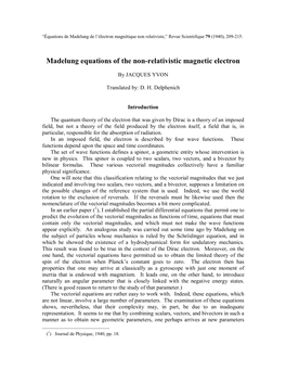 Madelung Equations of the Non-Relativistic Magnetic Electron