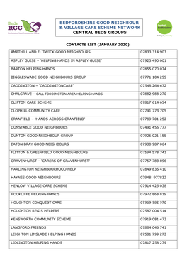 Bedfordshire Good Neighbour & Village Care Scheme Network