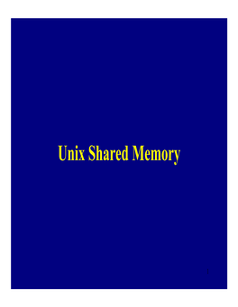 Unix Shared Memory