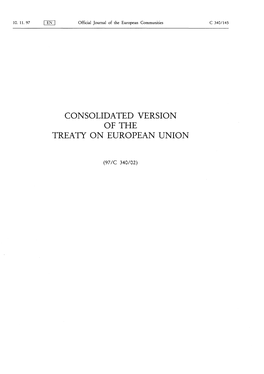Consolidated Version of the Treaty on European Union