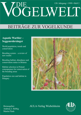 Aquatic Warbler – Seggenrohrsänger