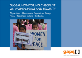 Global Monitoring Checklist on Women, Peace and Security