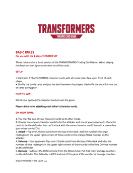 TRANSFORMERS Trading Card Game