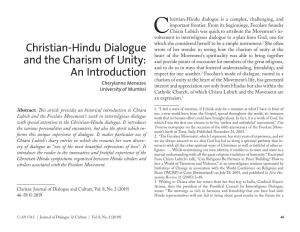 Christian-Hindu Dialogue and the Charism of Unity