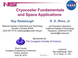 Cryocooler Fundamentals and Space Applications
