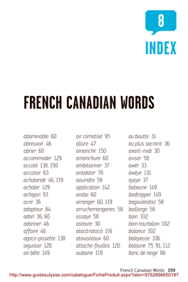 French Canadian Words