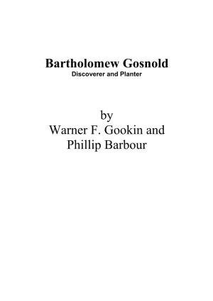 Bartholomew Gosnold by Warner F. Gookin and Phillip Barbour