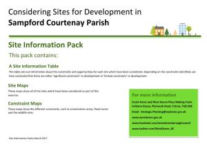 Considering Sites for Development in Sampford Courtenay Parish