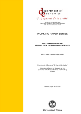 Working Paper Series