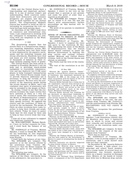 Congressional Record—House H1190