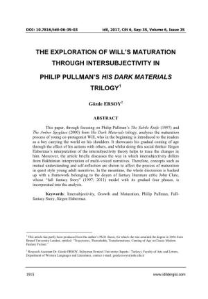 The Exploration of Will's Maturation Through Intersubjectivity in Philip