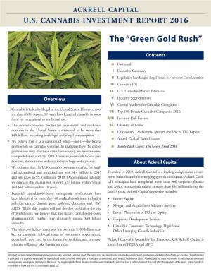 The “Green Gold Rush”