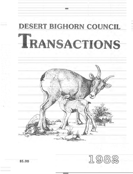 STATUS of BIGHORN SHEEP in NEVADA - 1981 Robertp.Mcquivey