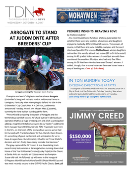Arrogate to Stand at Juddmonte After Breeders= Cup Cont