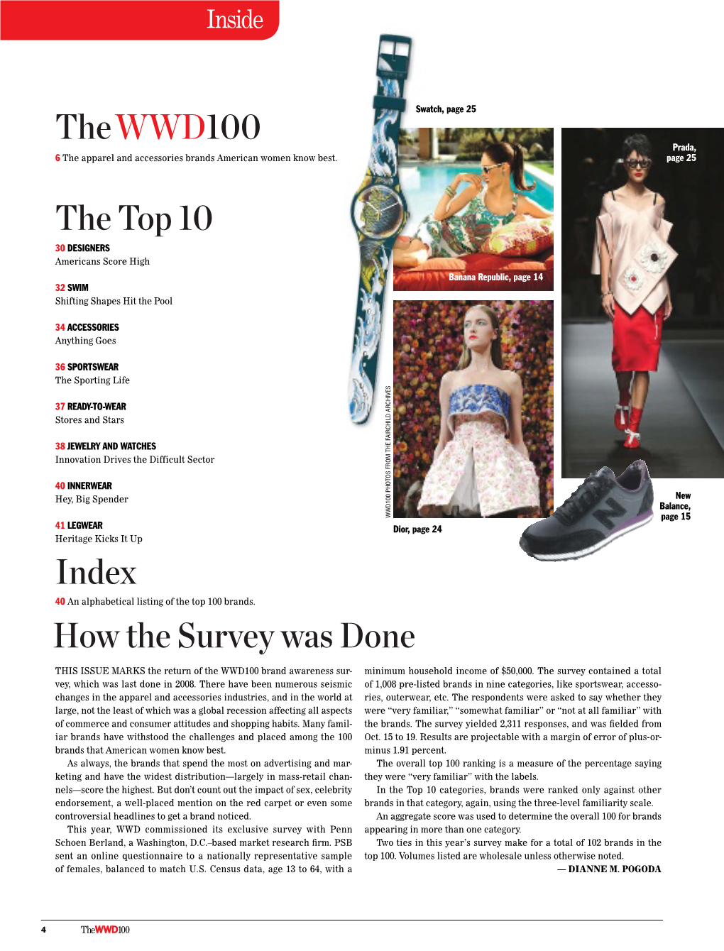 The WWD100 the Top 10 Index How the Survey Was Done