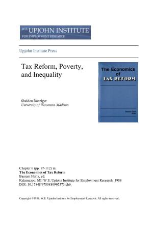 Tax Reform, Poverty, and Inequality