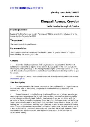 Dingwall Avenue Report.Pdf