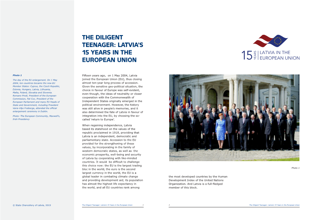 Latvia's 15 Years in the European Union