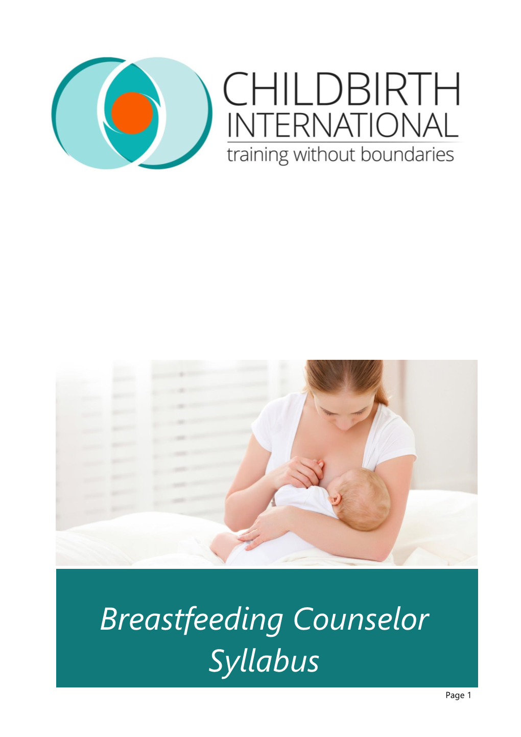 Breastfeeding Counselor Syllabus