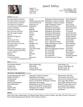 Theater Serious Resume20