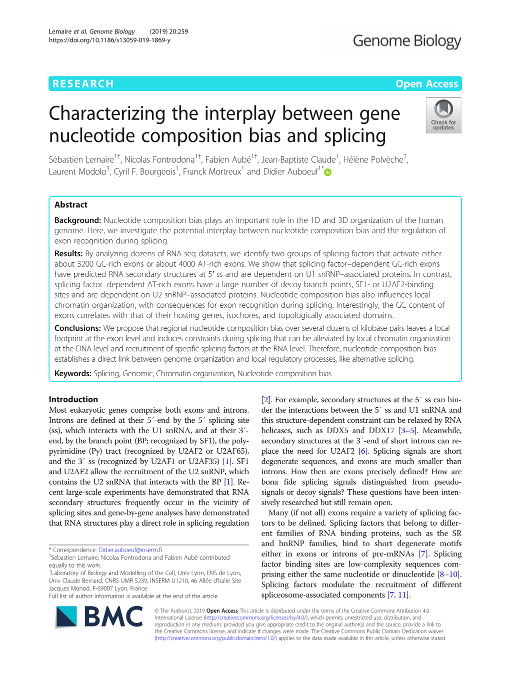 Characterizing the Interplay Between Gene Nucleotide Composition Bias