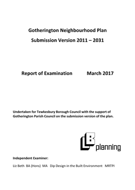 Gotherington Neighbourhood Plan Submission Version 2011 – 2031
