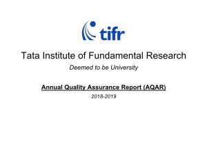 Tata Institute of Fundamental Research Deemed to Be University