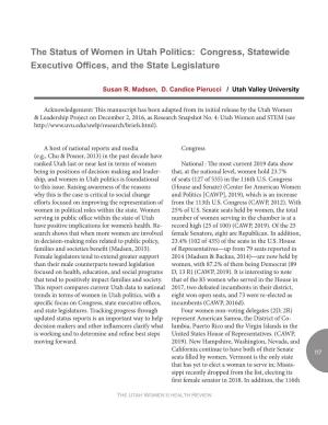 Congress, Statewide Executive O Ces, and the State Legislature
