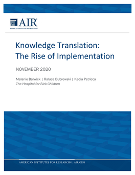 KT: the Rise of Implementation