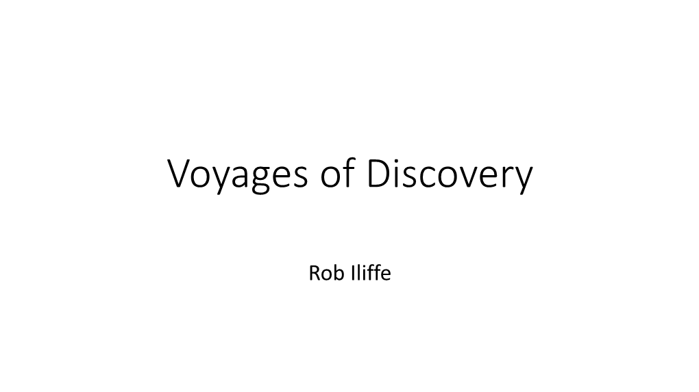 Instruments and Voyages of Discovery