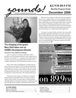 KUNM 89.9 FM December 2006