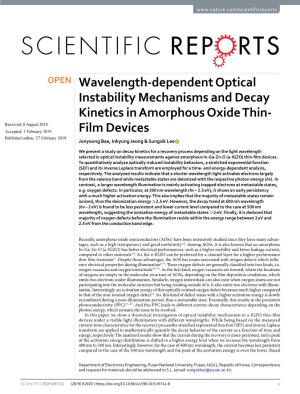 Wavelength-Dependent Optical Instability Mechanisms and Decay