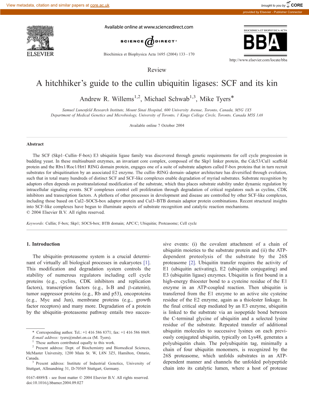 A Hitchhiker's Guide to the Cullin Ubiquitin Ligases