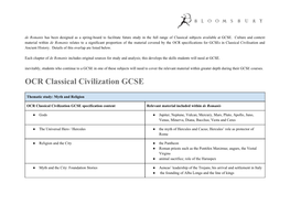 OCR Classical Civilization GCSE