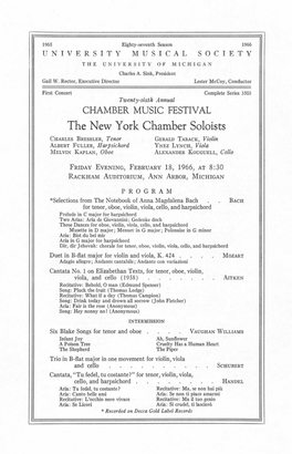 The New York Chamber Soloists