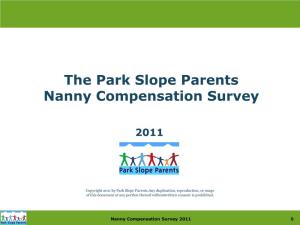 2011 Park Slope Parents Nanny Compensation Survey