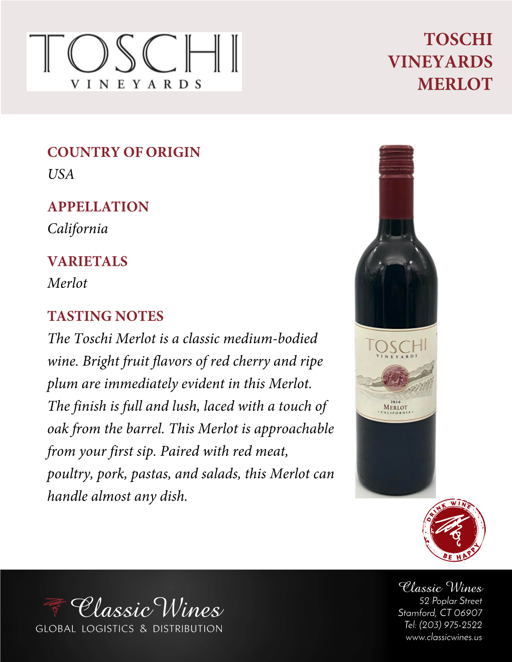 Toschi Vineyards Merlot