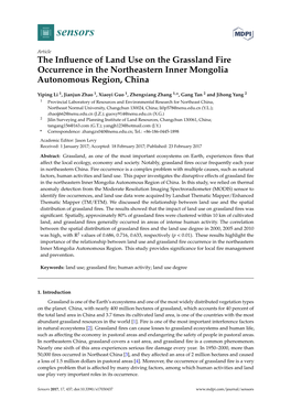 The Influence of Land Use on the Grassland Fire Occurrence in The