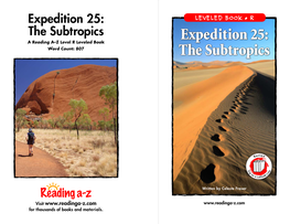 Expedition 25: the Subtropics