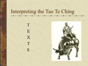 Interpreting the Tao Te Ching