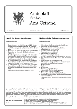 Amtsblatt Nr. 05