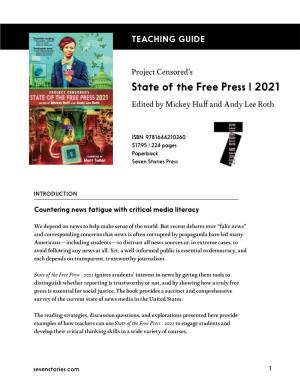 State of the Free Press | 2021 • Teaching Guide