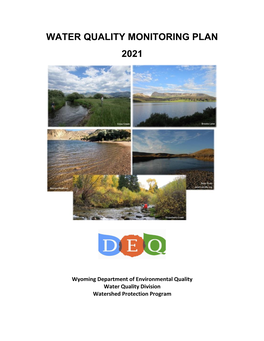Water Quality Monitoring Plan 2021