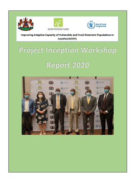 Project Inception Workshop Report 2020