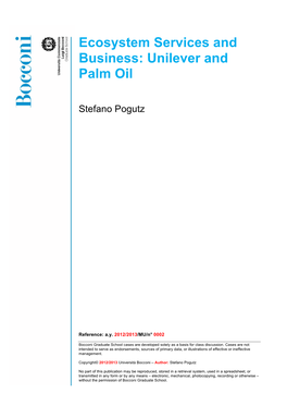 Unilever and Palm Oil