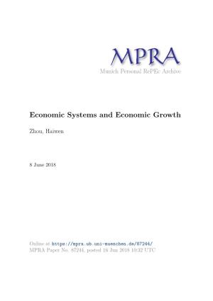 Economic Systems and Economic Growth