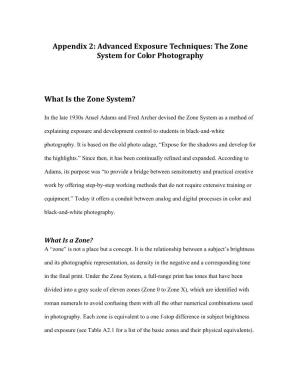 Advanced Exposure Techniques: the Zone System for Color Photography